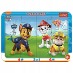 Puzzle Ramkowe PSI PATROL SKYE MARSHALL CHASE RUBBLE 2w1 układanka TREFL 2+