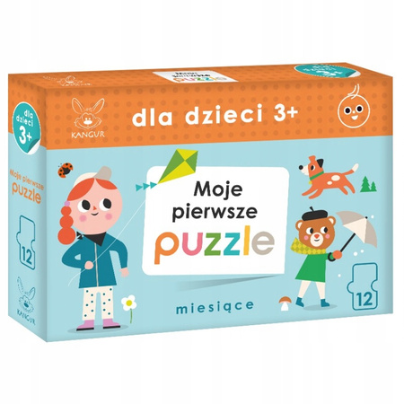 Duże MOJE PIERWSZE PUZZLE MIESIĄCE edukacyjne PREZENT dla dzieci 3+ 80cm