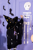 Duża Dekoracja Wisząca Szkielet Biały Girlanda Ozdoba na Halloween 110cm