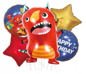 ZESTAW balonów POTWOREK CZERWONY na urodziny