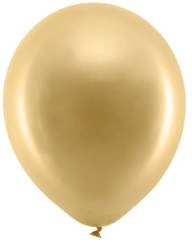 Balony Rainbow ZŁOTE 30cm metalizowane 10szt gold