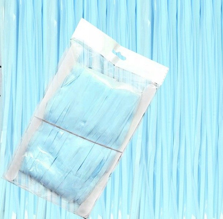 Kurtyna pastelowa NIEBIESKA 100x200cm na urodziny