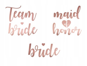 Tatuaże RÓŻOWE ZŁOTO zmywalne na Wieczór Panieński