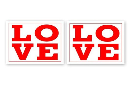 Naklejki LOVE na pod buty dla męża i żony na ślub