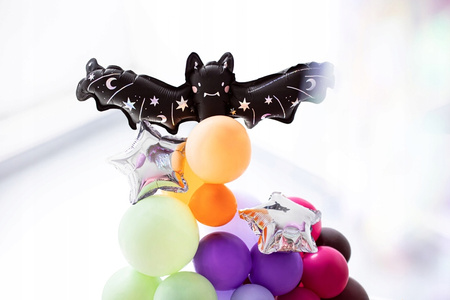 Duży Balon foliowy Nietoperz Czarny Dekoracja na Urodziny Halloween 40x13cm