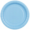 Talerzyki Papierowe Jasny Niebieski na Urodziny Roczek Komunię 18cm 6szt