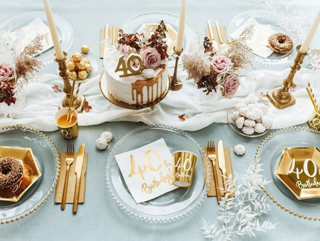 Serwetki na 40 urodziny 40th Birthday 33x33cm 20sz