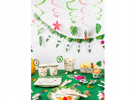 Duże Pudełka Hawaii Party Hawajskie na popcorn słodycze Urodziny Roczek 6sz