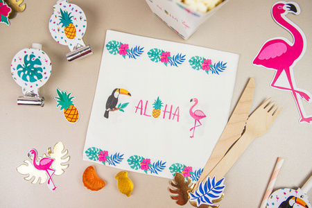Serwetki papierowe Aloha Party Hawajskie na urodziny roczek 33x33cm 20szt