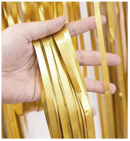 Kurtyna DUŻA MATOWA ZŁOTA 100x200cm do ZDJĘĆ ślub