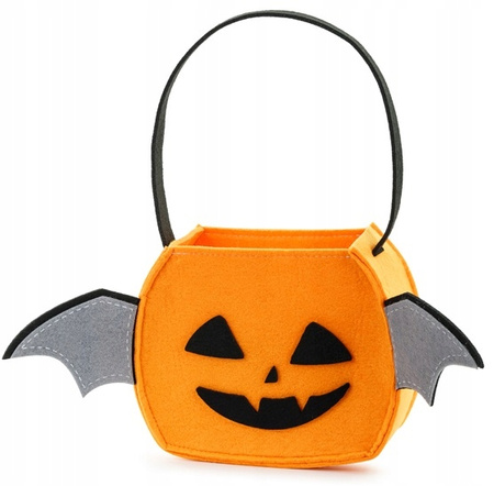 Torebka Dynia Pomarańczowa z Filcu na Słodycze Cukierki Halloween 35x18x8cm