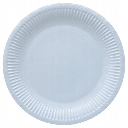 Talerzyki Błękit Niebieskie na Urodziny Roczek Komunię Light Blue 18cm 8szt