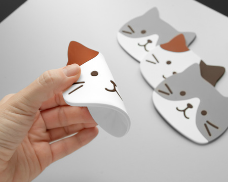 Podkładki KOTKI koty kocie elastyczne silikonowe PREZENT dla kociarza 4szt