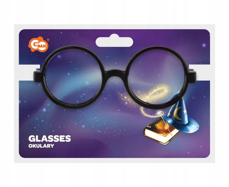 Okulary Czarodzieja Harry Potter Kujon Absolwent Przebranie Kostium Czarne