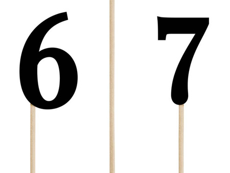 TOPPER Numerki na tort numeracja stołów cyfry 26cm