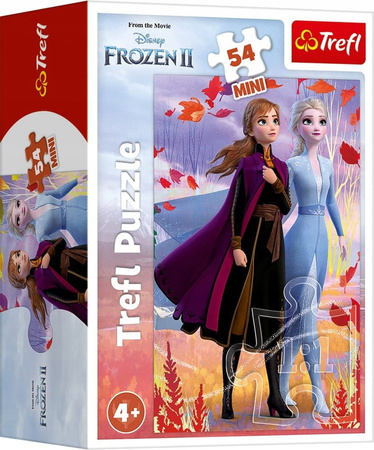 MINI Puzzle KRAINA LODU Elsa i Anna układanka PREZENT dla dzieci 54el TREFL