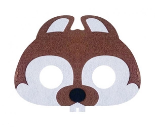Maska filcowa Bóbr dla dzieci zwierzątka 17x13cm