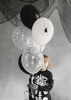 Balony Białe Przezroczyste Czarne Pająki Dekoracje na Halloween 6szt 36cm