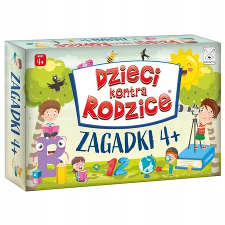 GRA DZIECI KONTRA RODZICE rodzinna ZAGADKI obrazkowe PREZENT na urodziny 4+