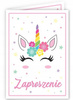 Zaproszenia TĘCZOWY JEDNOROŻEC na URODZINY 10szt.