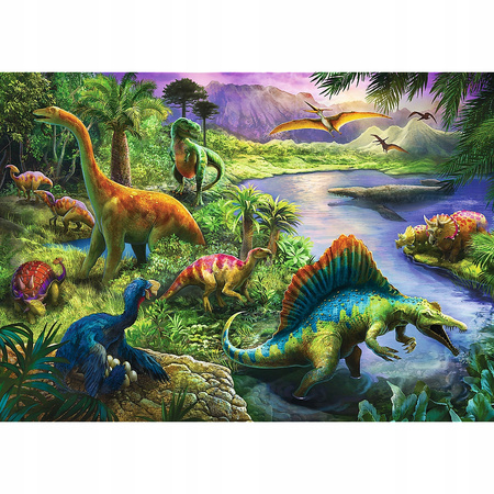 Puzzle DRAPIEŻNE DINOZAURY PREZENT układanka dla dzieci 200 szt TREFL 7+