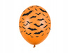 Duże Balony Pomarańczowe Czarne Nietoperze Dekoracje na Halloween 6szt 36cm