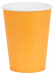 Kubeczki Papierowe Jasne Pomarańczowe na Urodziny Roczek Ślub 250ml 6szt