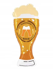 DUŻY Balon foliowy KUFEL PIWA piwo z pianą na urodziny beer impreza 43x82cm