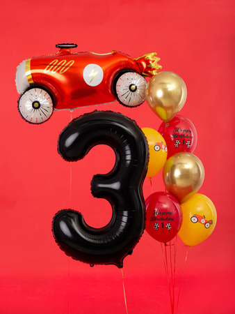 Balon CZARNY foliowy CYFRA 3 na urodziny jubileusz rocznicę imprezę 100cm