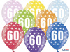 Balony SZEŚĆDZIESIĄT 36cm na 60 urodziny 5szt mix