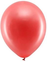 Balony Rainbow CZERWONY 30cm metalizowane 10szt
