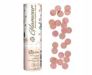 Tuba wystrzałowa ROSE GOLD kółeczka RÓŻOWE ZŁOTO