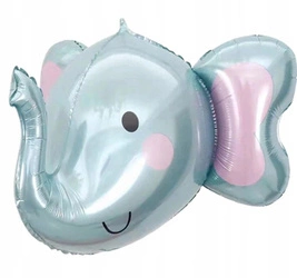Balon foliowy SŁONIK niebieski 59x51cm ZWIERZĄTKA