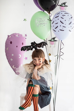 Duży Balon foliowy Nietoperz Czarny Dekoracja na Urodziny Halloween 40x13cm