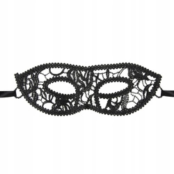 Koronkowa maska CZARNA wenecka ażurowa na KARNAWAŁ bal strój do FOTOBUDKI
