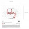 DUŻY Balon foliowy Różowe Złoto BABY na Urodziny Baby Shower Roczek 73x75cm