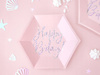 Talerzyki HAPPY B'DAY Pudrowy RÓŻ na urodziny 20cm