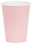 Kubeczki Papierowe Różowe na Urodziny Roczek Komunię Light Pink 250ml 6szt