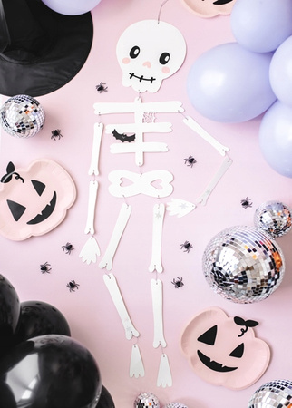 Duża Dekoracja Wisząca Szkielet Biały Girlanda Ozdoba na Halloween 110cm