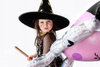 Czapka WIEDŹMY Czarodzieja kapelusz CZARNY czarownicy na Halloween bal 42cm