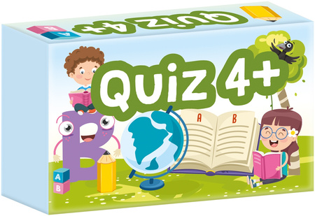 GRA mini QUIZ 4+ karciana edukacyjna rodzinna obrazkowa PREZENT na urodziny