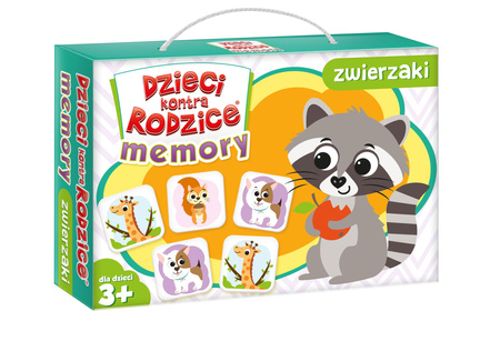 Dzieci kontra Rodzice MEMORY ZWIERZACZKI GRA rodzina PREZENT na urodziny 3+