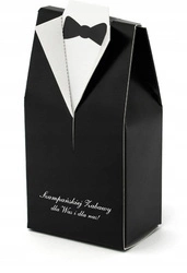 Podziękowania FRAK CZARNY winietki dla gości 10szt