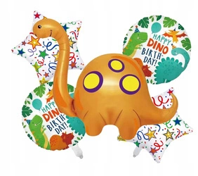 ZESTAW foliowe balony DINOZAURY na urodziny Roczek