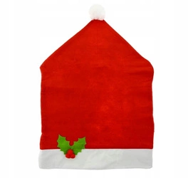 Pokrowiec na krzesło CZAPKA MIKOŁAJA świąteczny Boże Narodzenie 49x72cm