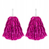Pompony RÓŻOWE foliowe dla cheerleaderki tancerki czirliderki 34cm 2szt