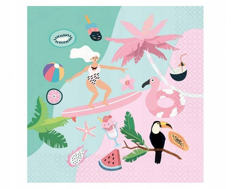 Serwetki Summer Let's Party papierowe urodziny 20s