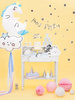 TOPPER na tort HAPPY BIRTHDAY SREBRNY 22cm ROCZEK