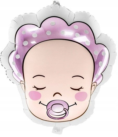 DUŻY Balon foliowy BOBAS DZIEWCZYNKA BABY SHOWER