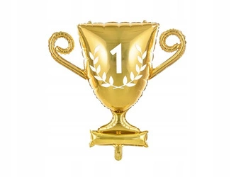 Balon foliowy PUCHAR 1 złoty na urodziny 64x61cm